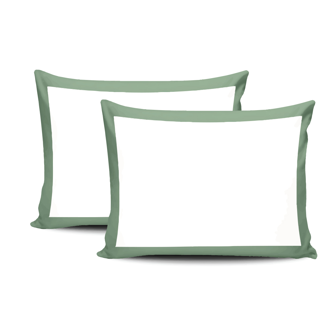 Mint Border Pillow cases 100% Cotton